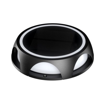 Integral True Solar Outdoor Round Ground & Wall Light IP65 3000K 1.2W LED ILSGDB011