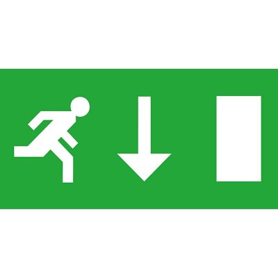 BELL 09014  Down Legend for Spectrum 2.5W LED Emergency Exit Blade  25m View Distance