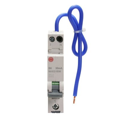 Wylex NHXS1B06 6A RCBO Type A 30mA B Curve SP+N Miniature 6kA