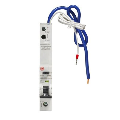 Wylex NHXSBS1B10 RCBO 10A 30mA SPN Type A B Curve 6kA  Single Module