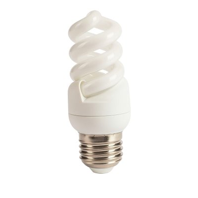 Bell 05012 11W Spiral CFL Bulb  ES E27, 2700K Warm White Energy Saving Lamp