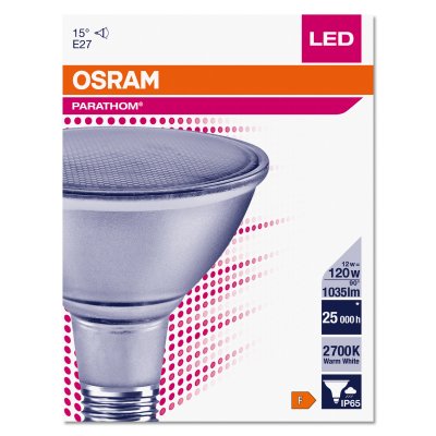Osram Parathom 12W 240v ES E27 LED PAR38 2700k 15° Spot IP65