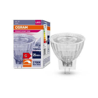 Osram Parathom 3.2W 12v GU4 MR11 35mm 2700K Warm White Dimmable