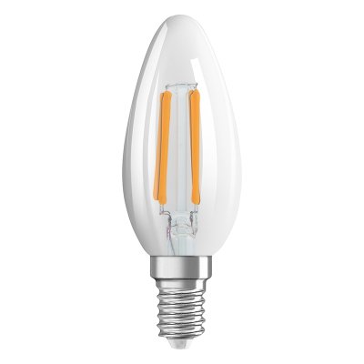 Osram LED Star+ 4W E14 SES Clear Filament Candle Bulb  3 Step Dimmable 2700K