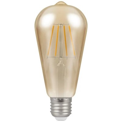 Crompton 5w 240v ES E27 LED ST64 Antique Filament Gold Light Bulb Dimmable 4238