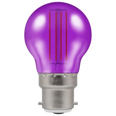 Crompton 4.5w 240v BC B22 LED Filament Harlequin Round Ball Purple Bulb 13896