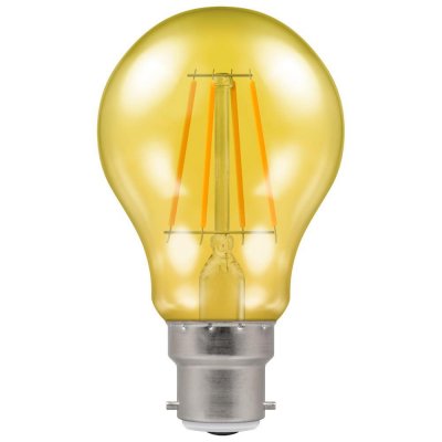 Crompton 4.5w 240v BC B22 LED Filament Harlequin GLS Bulb Yellow 13797