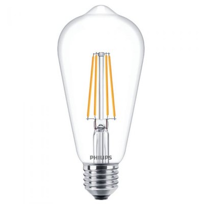 Philips LED Classic ST64 Light Bulb E27 Edison Screw 7W 60W Equivalent Warm White 2700K