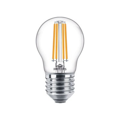 Philips LED Golfball Bulb 6.5W E27 2700K | Classic Vintage Filament  60W Replacement