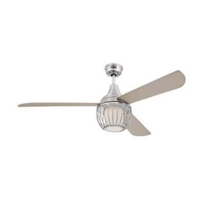 Westinghouse Graham 132cm Indoor Ceiling Fan Nickel Luster, Titanium Blades, LED Light 72208