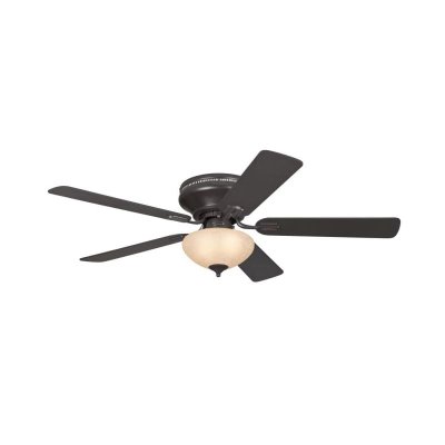 Westinghouse Everett 132cm Indoor Ceiling Fan  Espresso Finish, Reversible Blades, Scavo Glass Bowl 72154