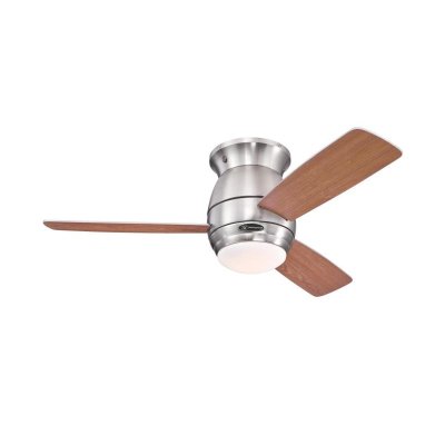 Westinghouse Halley 122cm Ceiling Fan  Brushed Nickel, Reversible Blades, Opal Glass 72181