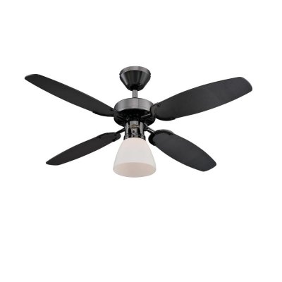Westinghouse Capitol 105cm Indoor Ceiling Fan   with Reversible Graphite/Black Blades & Opal Frosted Glass 78709