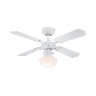 Westinghouse Portland Ambiance 90cm Ceiling Fan White/Beech Blades & Opal Glass Light 78710