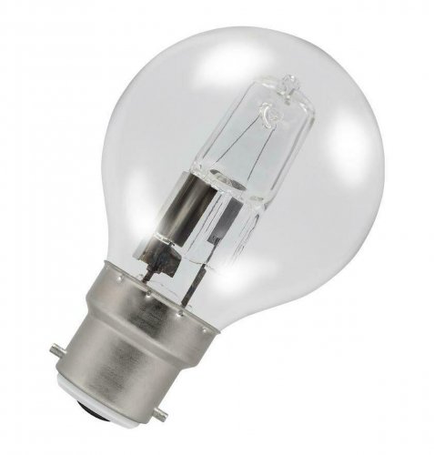 GE 20w 240v B22 BC Clear Halogen Golfball G45 Energy Saving Bulb