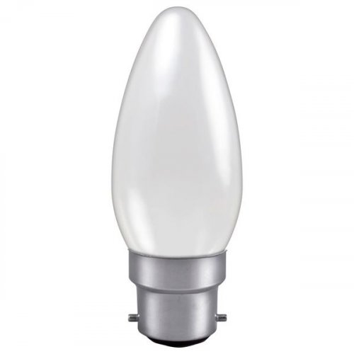 40w 240v BC B22 Opal Incandescent Candle Bulb