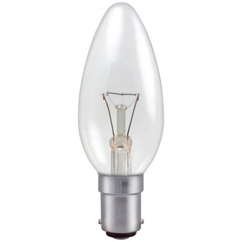 40w 240v SBC B15 Clear Incandescent Candle Bulb