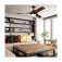 Westinghouse Evan 132cm Indoor Ceiling Fan Matte Black & Walnut with Dimmable LED Light & Remote 72270