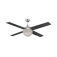 Westinghouse Kelcie 132 cm Ceiling Fan  Brushed Nickel Finish with Crystal Jewel Light & Remote Control 72206