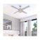 Westinghouse Kelcie 132 cm Ceiling Fan  Brushed Nickel Finish with Crystal Jewel Light & Remote Control 72206