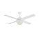 Westinghouse Kelcie 132cm (52) Ceiling Fan with Crystal Light  White/Silver Finish, Remote Control 72262