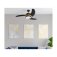 Westinghouse Simone 122 cm Ceiling Fan  Modern Matte Black with Gold Accents & LED Light Fixture 73041