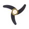 Westinghouse Simone 122 cm Ceiling Fan  Modern Matte Black with Gold Accents & LED Light Fixture 73041