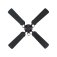 Westinghouse Princess Euro 105 cm Ceiling Fan  Brushed Gun Metal, Black/Applewood Blades, 3 Spot Lights 73061