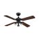 Westinghouse Princess Euro 105 cm Ceiling Fan  Brushed Gun Metal, Black/Applewood Blades, 3 Spot Lights 73061
