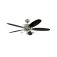 Westinghouse Arius 132cm Ceiling Fan Chrome Finish with Reversible White/Black Blades & Opal Glass 72559