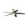 Westinghouse Bendan LED 132cm Indoor Ceiling Fan  Satin Chrome, Wengue Blades, Opal Frosted Glass 72068