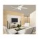 Westinghouse Bendan LED 132cm Indoor Ceiling Fan White Finish with Five Blades, Opal Frosted Glass Light, Remote Control 72070