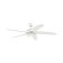 Westinghouse Bendan LED 132cm Indoor Ceiling Fan White Finish with Five Blades, Opal Frosted Glass Light, Remote Control 72070