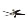 Westinghouse Bendan 132cm Indoor Ceiling Fan  Satin Chrome, Wengue Blades, Opal Frosted Glass Light 72557