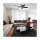 Westinghouse Bendan 132cm Indoor Ceiling Fan  Satin Chrome, Wengue Blades, Opal Frosted Glass Light 72557