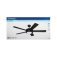 Westinghouse Comet 132cm Indoor Ceiling Fan  Matte Black with Reversible Blades & Opal Frosted Glass Light Kit 78719