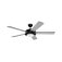 Westinghouse Comet 132cm Indoor Ceiling Fan  Matte Black with Reversible Blades & Opal Frosted Glass Light Kit 78719