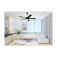 Westinghouse Comet 132cm Indoor Ceiling Fan  Matte Black with Reversible Blades & Opal Frosted Glass Light Kit 78719
