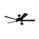 Westinghouse Comet 132cm Indoor Ceiling Fan  Matte Black with Reversible Blades & Opal Frosted Glass Light Kit 78719