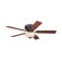 Westinghouse Everett 132cm Indoor Ceiling Fan  Espresso Finish, Reversible Blades, Scavo Glass Bowl 72154