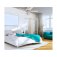 Westinghouse Barnett 122cm Ceiling Fan  White with Reversible Blades, LED & Cage Shade 72209