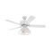 Westinghouse Barnett 122cm Ceiling Fan  White with Reversible Blades, LED & Cage Shade 72209