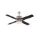 Westinghouse Oscar 122cm Indoor Ceiling Fan  Brushed Nickel, Reversible Wengue/Graphite Blades, Opal Frosted Glass Light 72211