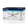 Westinghouse Capitol 105cm Indoor Ceiling Fan  Brushed Steel, Reversible Silver/Black Blades, Opal Frosted Glass Light 78274