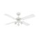 Westinghouse Princess Euro 105cm Indoor Ceiling Fan  White Finish, Reversible White/Beech Blades, Spot Lights 72113