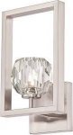 Westinghouse Zoa One-Light LED Indoor Wall Fixture Brushed Nickel Finish with Crystal Glass 63675