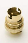 Jeani A70 Lamp Holder 1/2" Entry Shade Ring Brass