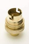 Jeani A70M Lamp Holder 10mm Entry Shade Ring Brass