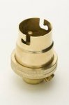 Jeani A76 Lamp Holder 1/2" Entry Plain Liner Brass