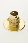 Jeani A83 Lamp Holder Batten Type 2 Hole Fixing Shade Ring Brass